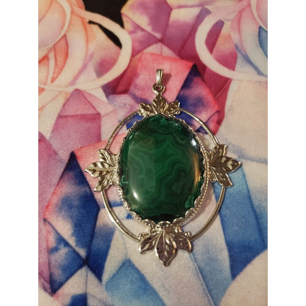 Vintage Handmade Malachite Pendant